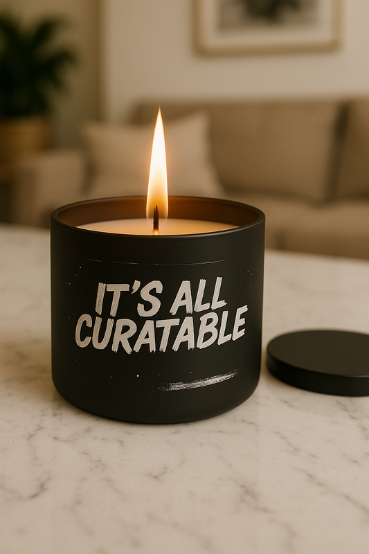 Black Four Ounce Earthy Scented Candle
